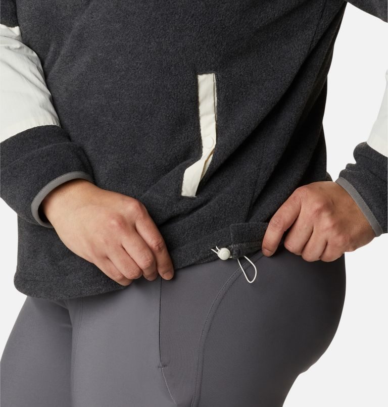 Women's Columbia Benton Springs Crop Sweatshirts Black | Plus Size CA-J4105